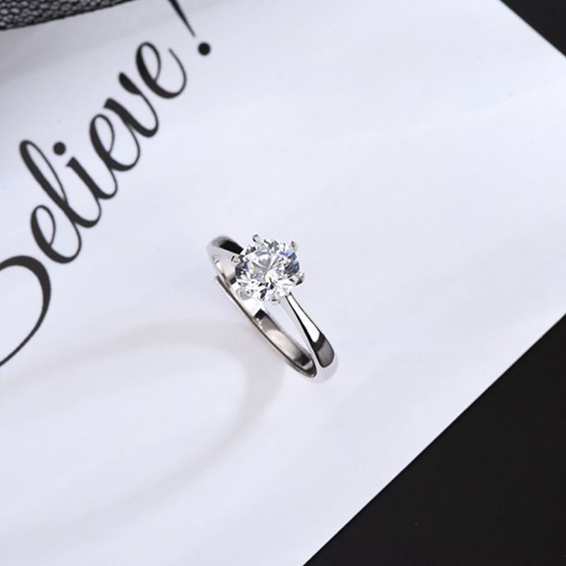 Hochzeitsgeschenk Freundin Sechseckiger Diamant Für Männer Und Frauen Verlobung Romantisches Paar Verstellbarer Ring_voghion.com