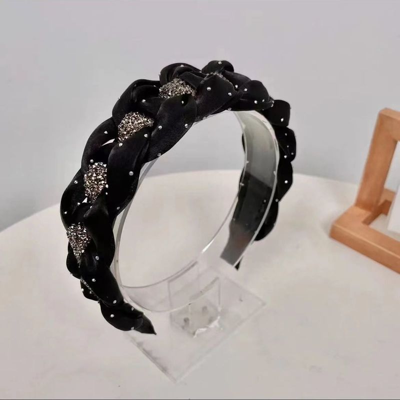 Bandeau tissé en diamant, accessoires pour cheveux, épingle à cheveux, mode élégante, rétro, pour femmes_voghion.com