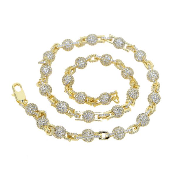 Νέο κολιέ 7 χιλιοστών με μικροένθετες στρογγυλές χάντρες ζιργκόν, για άνδρες και γυναίκες, ίδιο στυλ, εξατομικευμένα κοσμήματα_voghion.com