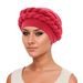 Cuffia per turbante senza tesa elastica, treccia rugosa, fascia etnica, cuffia per chemioterapia_voghion.com