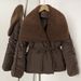 "Women's Slim-Fit Lamb Wool & Down Jacket – Winter Lace-Trimmed Coat (One Size, White/Black/Brown)"_voghion.com