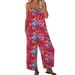 Mono con estampado floral y bolsillos para mujer: mono holgado de verano, mono informal sin mangas para mujer._voghion.com