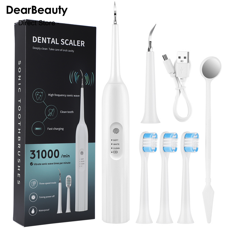Scaler Ultrasonic Dental Oral Teeth Tartar Tooth Electric Sonic Calculus Remover Plaque Stains Home Profes_voghion.com