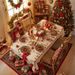 Kersttafelloper met klokkenrankborduursel - 55/79/118-inch polyester kanten rand, vakantietafelkleed, antislip rechthoekig decor_voghion.com