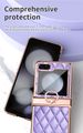 For Samsung Galaxy Z Flip 3 4 5 5G Flip4 Luxury Leather Finger Ring Stand Holder Phone Case Cover_voghion.com