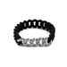 Trendy Brand Silicone With Rhinestones Cuban Chain Braided Couple Bracelet_voghion.com