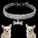 3 Rows Rhinestone Elastic Collar Dog Cat Crystal Necklace Simple Pet Decoration Neck Ring Customization_voghion.com