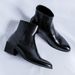 Business Leisure Work Commuter Men's Shoes High Heel Heightening Pointed Martin Boots Niche Design Martin Boots_voghion.com