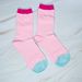 Color Block Socks Set Of 2_voghion.com