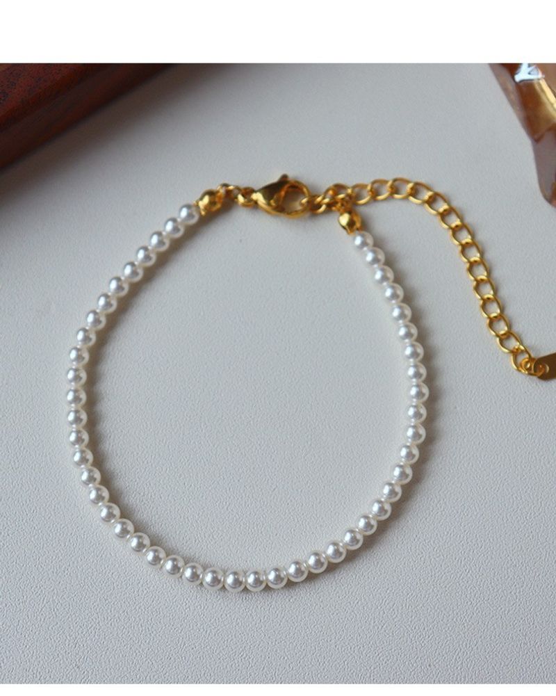 Bracciale di lusso leggero con perle e zirconi, versatile, di alta gamma, semplice e di nicchia_voghion.com