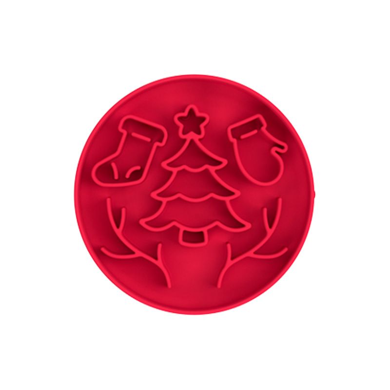 Pet anti choking Christmas dog silicone slow food bowl suction cup licking pad_voghion.com