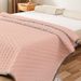 Mattress Protector – Soft Polyester Fiber, Non-Slip & Machine Washable (Pink, 115x210cm / 180x220cm, Fits 1.2m & 1.8m Beds)_voghion.com