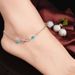 Bracciale alla caviglia da donna alla moda, versatile, semplice, con forma a 8, turchese_voghion.com