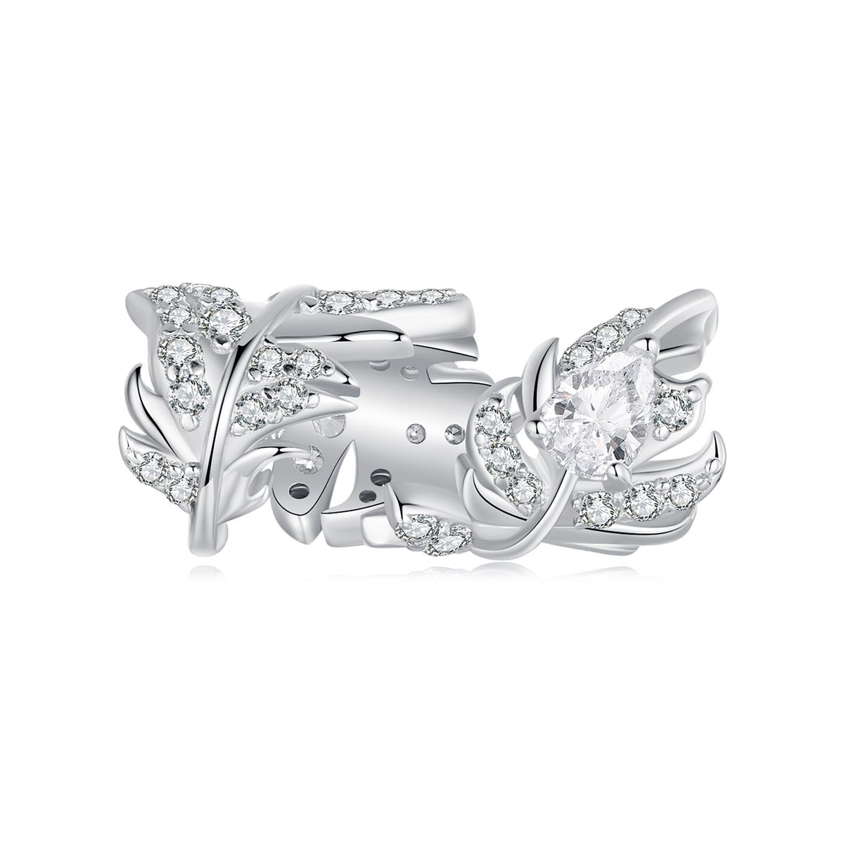 Ciondolo piuma in argento sterling, BSC1049_voghion.com