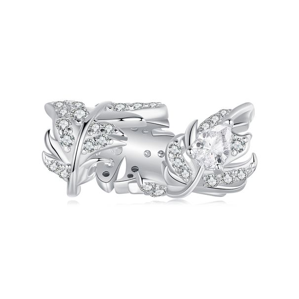 Ciondolo piuma in argento sterling, BSC1049_voghion.com