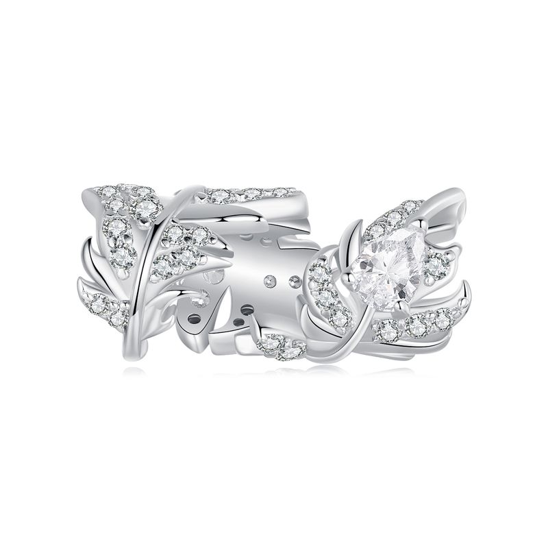 Feather Charm Sterling Silver Charm,BSC1049_voghion.com
