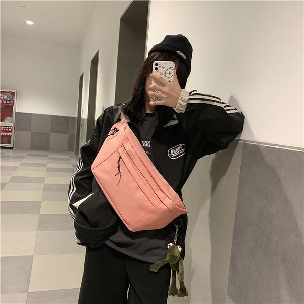 Wang Yibo's Same Large Capacity Functional Men's Chest Sim Canvas Versatile Crossbody Trendy Women's Shoulder Bag_voghion.com