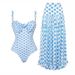 Costume da bagno intero con spacco a vita alta stampato "Small Fresh Love Holiday" per donna, 2024, bikini, nuovo stile 25236_voghion.com