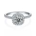 Bague de fiançailles en argent pur et moissanite, taille princesse, luxueuse, pour femme, diffusion en direct_voghion.com