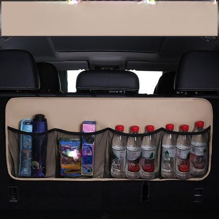 Borsa portaoggetti in pelle per bagagliaio auto, grande capacità, con tasca in rete, borsa portaoggetti per sedile posteriore, borsa portaoggetti per decorazione auto, borsa da appendere_voghion.com