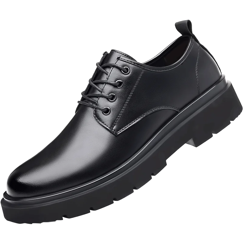 Mocasines genuinos hechos a mano con cordones, informales, clásicos, de cuero suave, transpirables, planos para hombre_voghion.com