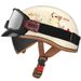 Retro Motorcycle Helmet For Men & Women - Vintage Style ABS Half Helmet With Multiple Lens Options (Transparent, Tinted, Mirrored)_voghion.com