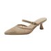 Baotou Half Slippers, Women's 2025 New Style, Mesh Mill Shoes, Pointed Stiletto High Heels, Lazy One Line Strap,_voghion.com