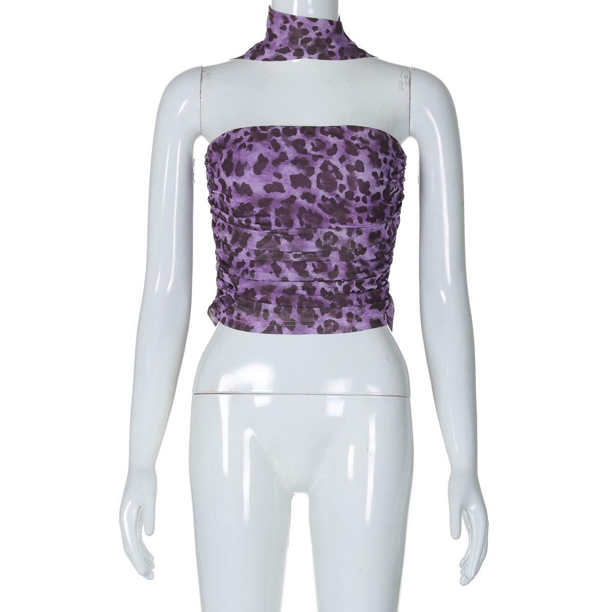 Feng 2024 Estate Nuovo Leopard Print Spicy Girl Pure Desire Wind Reggiseno con colletto a linea sottile Canotta piccola_voghion.com