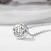 Sterling Moissanite Bubble Necklace Round Bead Classic 1 Carat TP950 Plated Choker Chain Women's Fashion Silver Jewelry_voghion.com