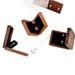 Ring Ohrring rotierenden Display schwarz Walnuss Holz Lagerung Hand Schmuck Box_voghion.com