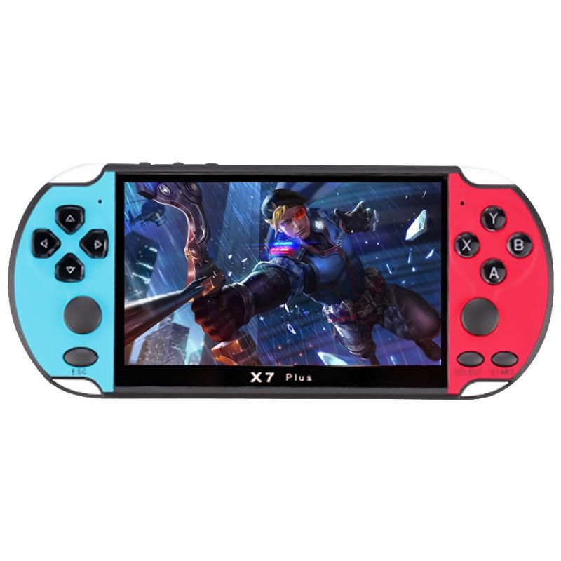 Console per videogiochi Nostalgic 8G Dual Joystick PSP Console per videogiochi portatile X7 Plus con schermo grande ad alta definizione da 5,1 pollici_voghion.com