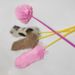 Rabbit Fur Wand Rod Toy Pet Powerful Attractor Fairy Cat Teaser Supplies_voghion.com