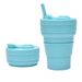 Folding Cup Outdoor Travel Convenient Straw Folding Water Cup Silicone Collapsible Cup_voghion.com