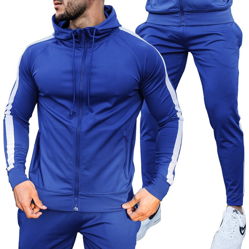 C & J 2023 automne et hiver hommes costume vêtements de sport décontractés à capuche jeunesse ajustement vêtements de sport décontractés deux pièces_voghion.com