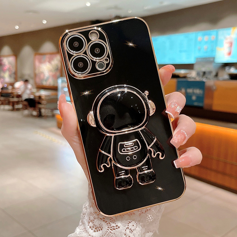 Astronaut Folding Stand Phone Case für Huawei Mate 10 20 30 40 Y6 Y7 Y9 Prime 2019 P50 P40 Pro P30 Lite P20 Beschichtung Weich_voghion.com