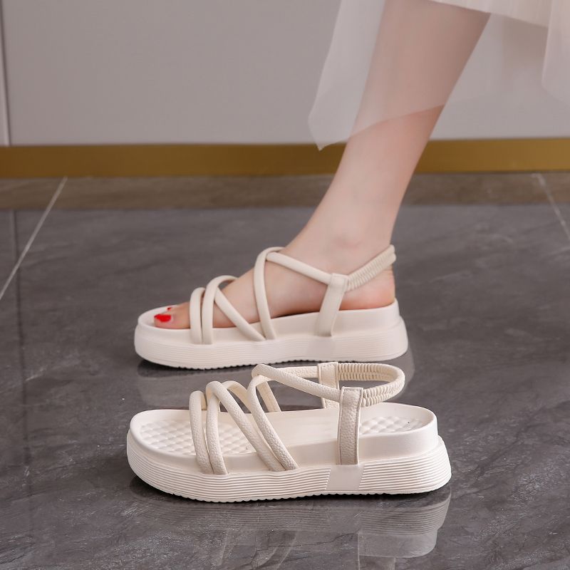 Sandali estivi Marjorie con fondo spesso antiscivolo, fondo in spugna da donna,_voghion.com