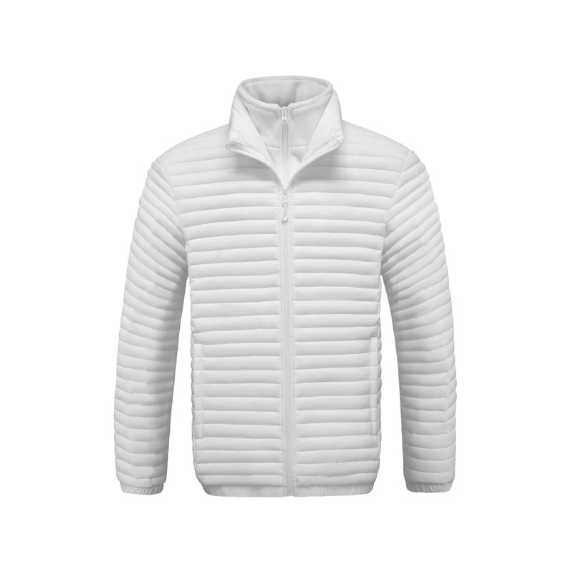 "Cappotto a coste con collo alto da uomo – Capospalla leggero in misto cotone, versatile modello finto in due pezzi"_voghion.com