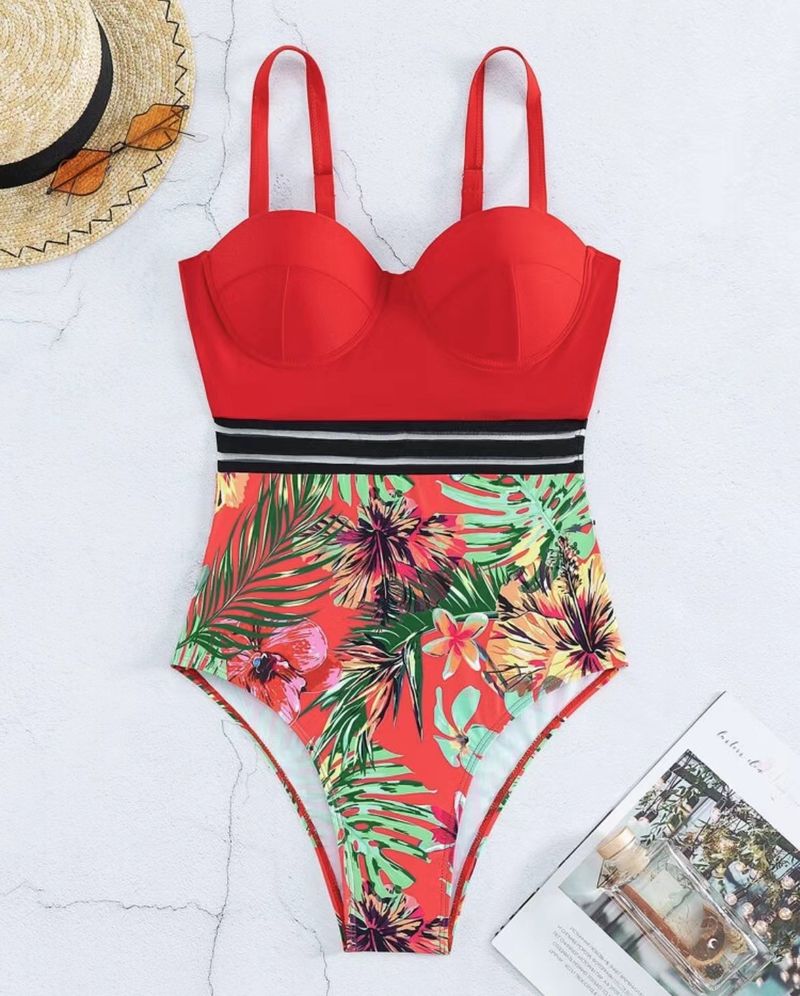 Women's fashion hard bag color matching printed triangle one-piece_voghion.com