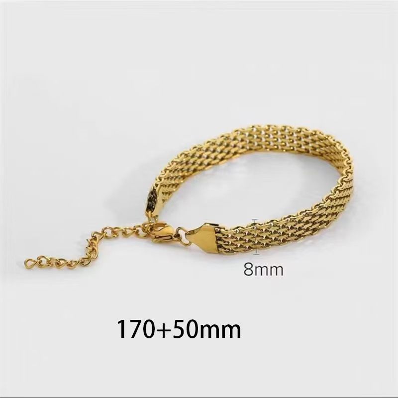 Cross-Mirror Hot-Selling Domineering Hip-Hop Personality Motorcycle Chain Thick Punk Style Stainless Titanium Steel_voghion.com