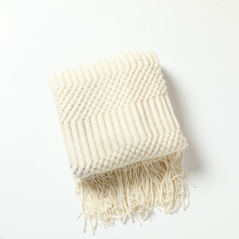 Scandinavian Solid Color Air Conditioning Pineapple Sofa Office Nap Bed End Small Blanket_voghion.com