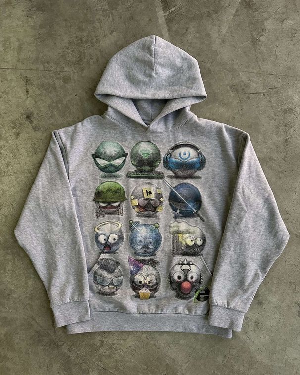 2025 Cartoon Roboter Print Hoodie Vielseitig Casual Lose Heißer Verkauf Kapuzen Sweatshirt_voghion.com