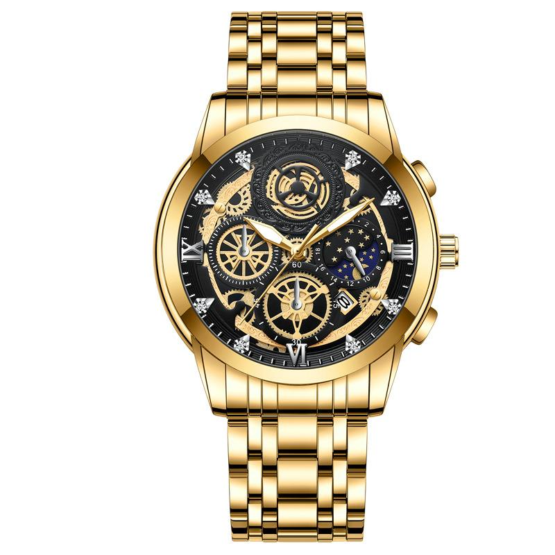 Heißer Verkauf: Hollow Twist, trendige, wasserdichte Herrenuhr mit Nachtlicht in Netzrot | Geschenk für Männer, Edelstahluhren für Männer, klassische Herrenarmbanduhr_voghion.com