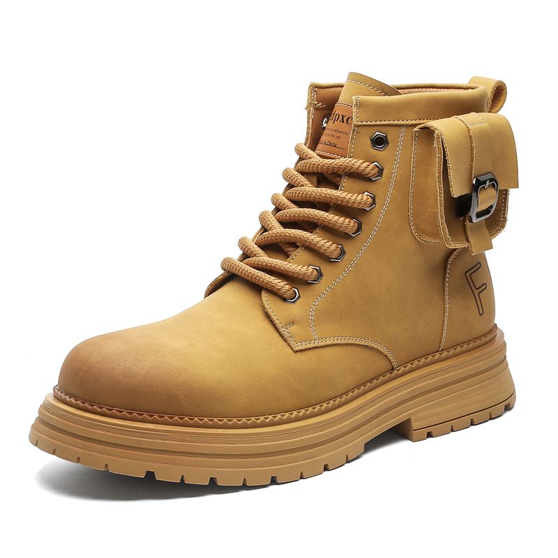 Martin Boots Herren-Werkzeug-Bergsteigerstiefel High-Top-Rhabarberstiefel mit dicken Sohlen Lokomotiv-Lederstiefel_voghion.com
