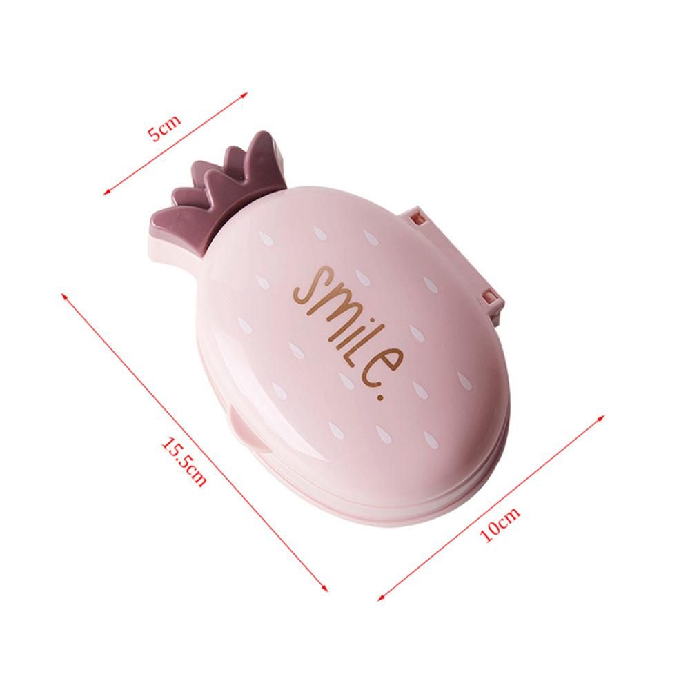 2 pezzi contenitore da viaggio per il bagno, portaoggetti per il bagno, porta sapone a forma di ananas e frutta, accessori per il bagno_voghion.com