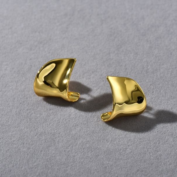 Orecchini pendenti geometrici a specchio da donna in oro e argento, orecchini pendenti moderni e minimalisti da indossare tutti i giorni, orecchini con personalità in stile freddo_voghion.com