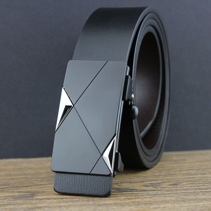 HOT Men Belt Work Business Genuine Leather Cowskin Designer Belts Casual Fashion for Jeans Toothless Automatic Buckle Straps_voghion.com