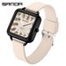 Stylish Minimalist Square Watch With Large Numerals, Waterproof Quartz Movement, Lightweight Silicone Strap For Students And Everyday Wear_voghion.com