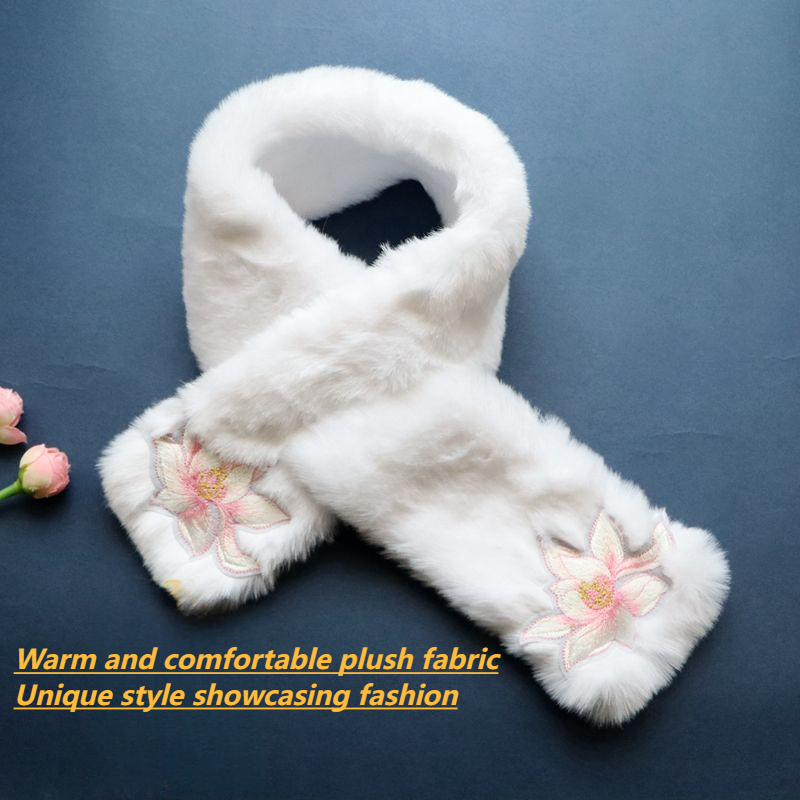 Ny trendig plyschhalsduk, bekvämt tyg, köldtålig och varm, unik stil, elegant temperament, låter dig stråla på vintern._voghion.com