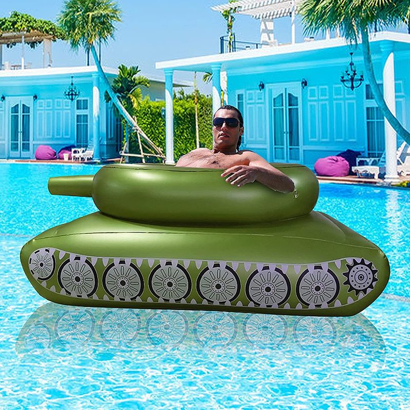 Svømmeringe Ny oppustelig vandspraytank swimmingpool interaktiv med vandpistol tankstil vandspray cirkel spray vandpistol_voghion.com