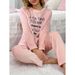 Flannel Women's Pajama Set Thickened Warm Casual Wear Cute Loungewear_voghion.com